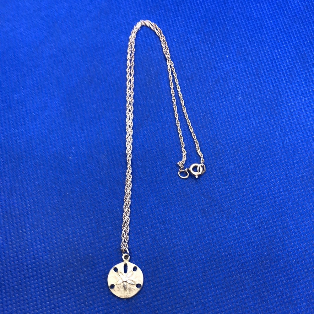 Sterling Sand Dollar Neckace